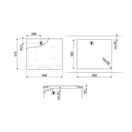 เตาฝัง+เครื่องดูดควัน SMEG SI964NM+KT90BLE_7
