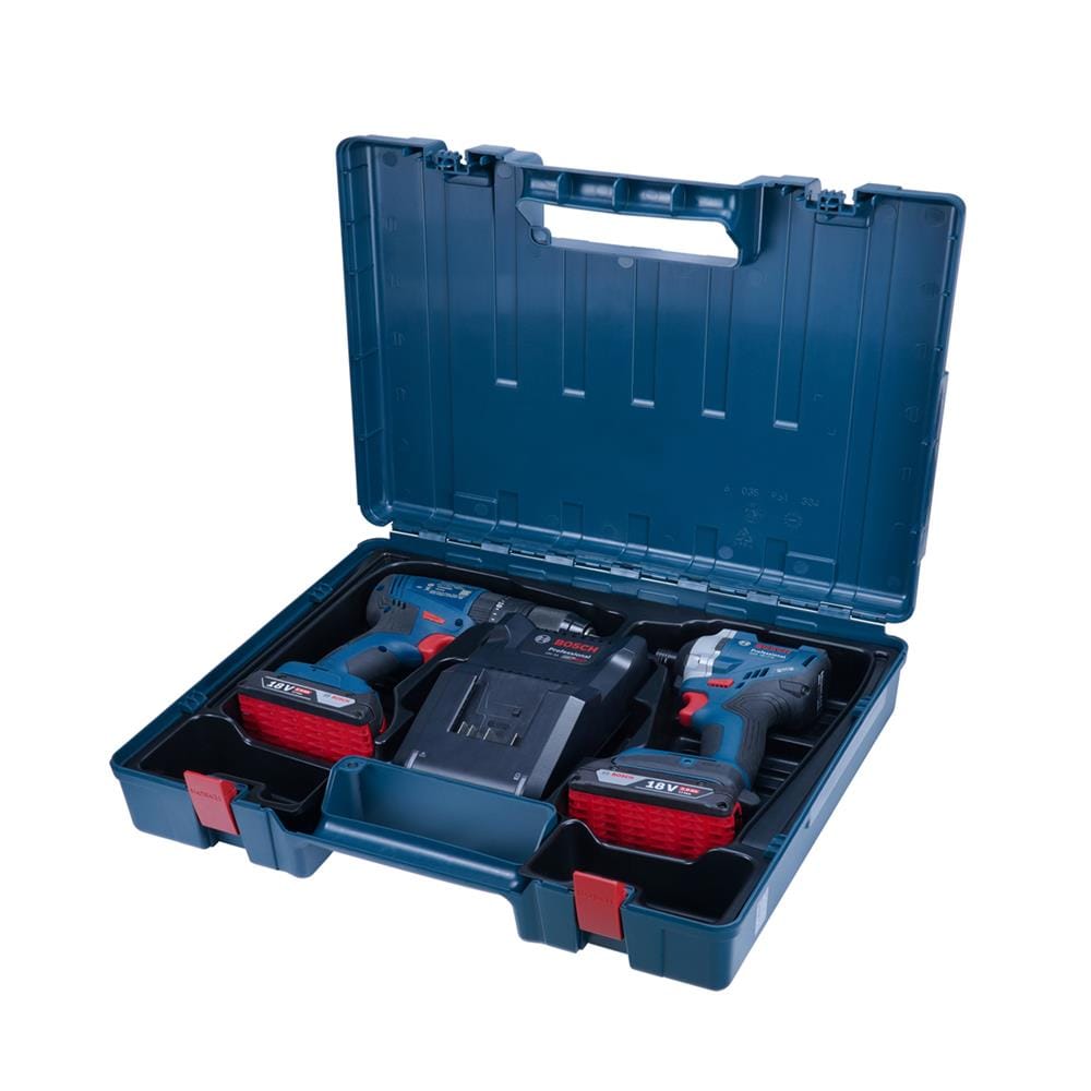 ชุดสว่านไร้สาย (พร้อมแบตเตอรี่) BOSCH GSB185+GDR215 18 โวลต์