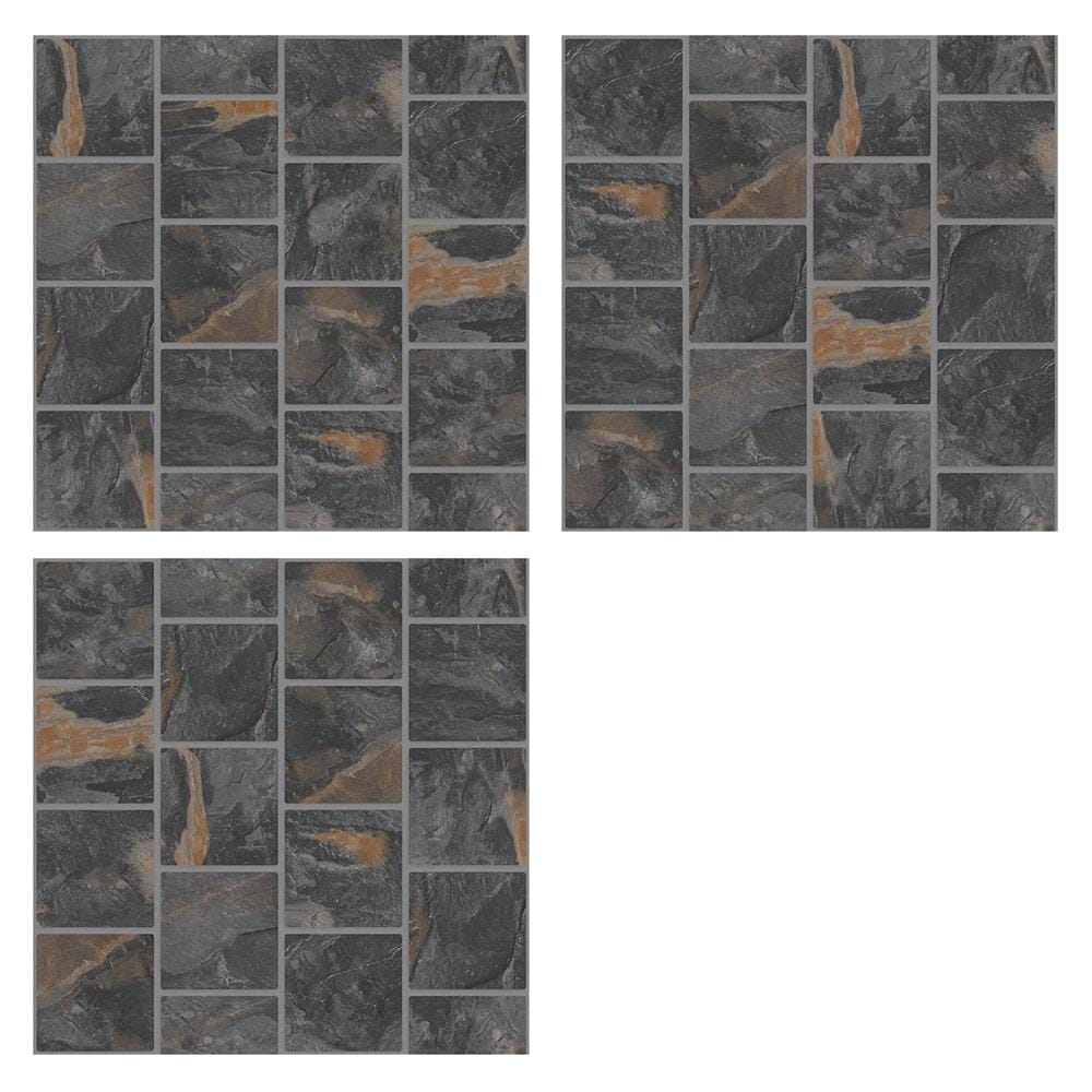 กระเบื้องพื้น 16x16 นิ้ว DURAGRES โรมาโน่ ดำ A 0.96 ตร.ม.