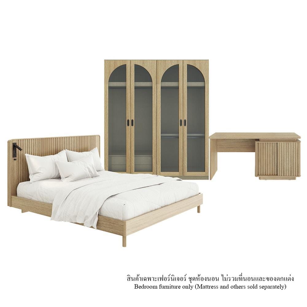 ชุดห้องนอน 6 ฟุต SB FURNITURE VALLEY 59063079 สีน้ำตาล