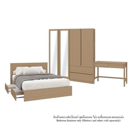 ชุดห้องนอน 5 ฟุต KONCEPT TIMBUR 59062095 สีน้ำตาล_0
