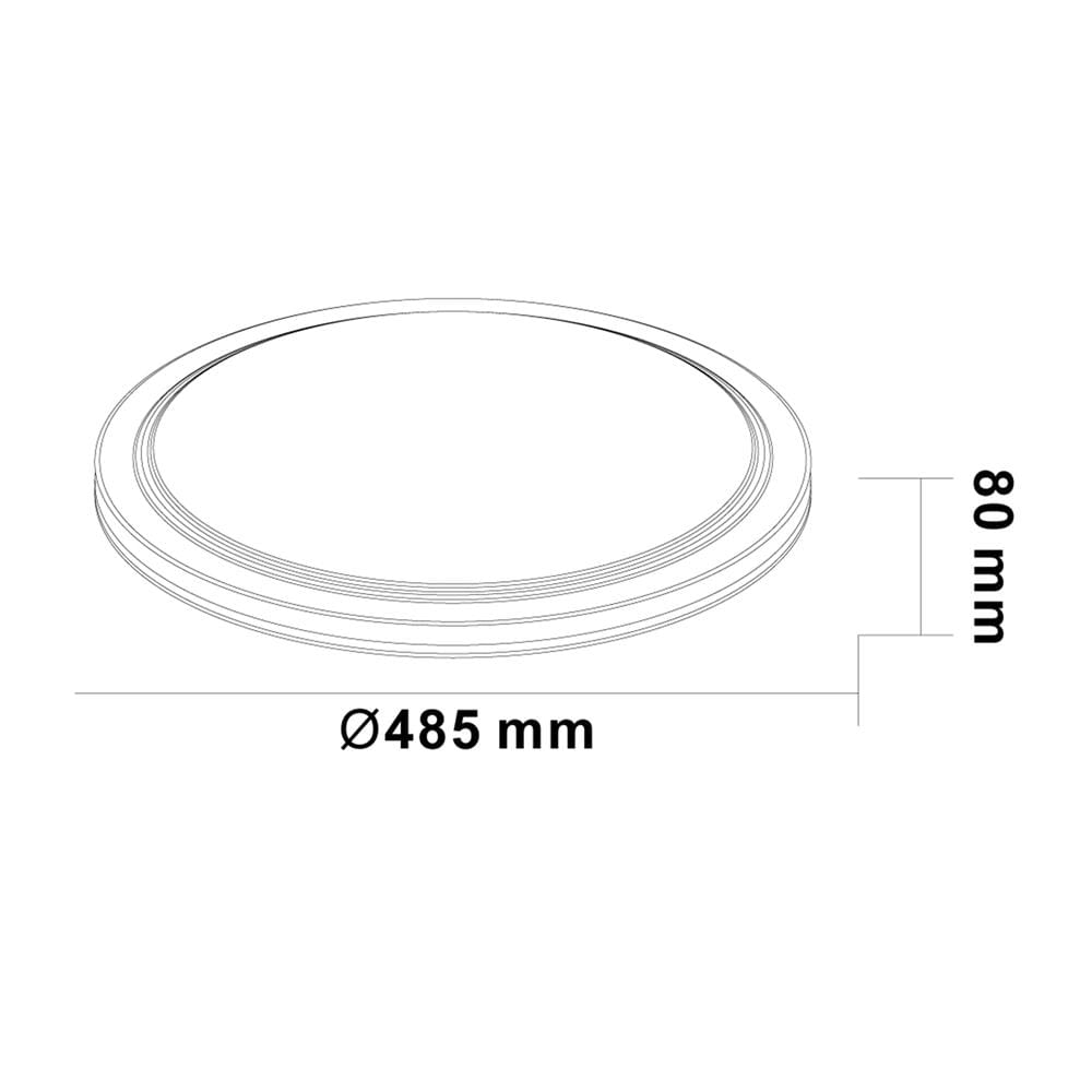 ไฟเพดาน LED SYLVANIA SPARKING SILVER 19 นิ้ว 50 วัตต์ DAYLIGHT/COOL WHITE/WARM WHITE สีขาว