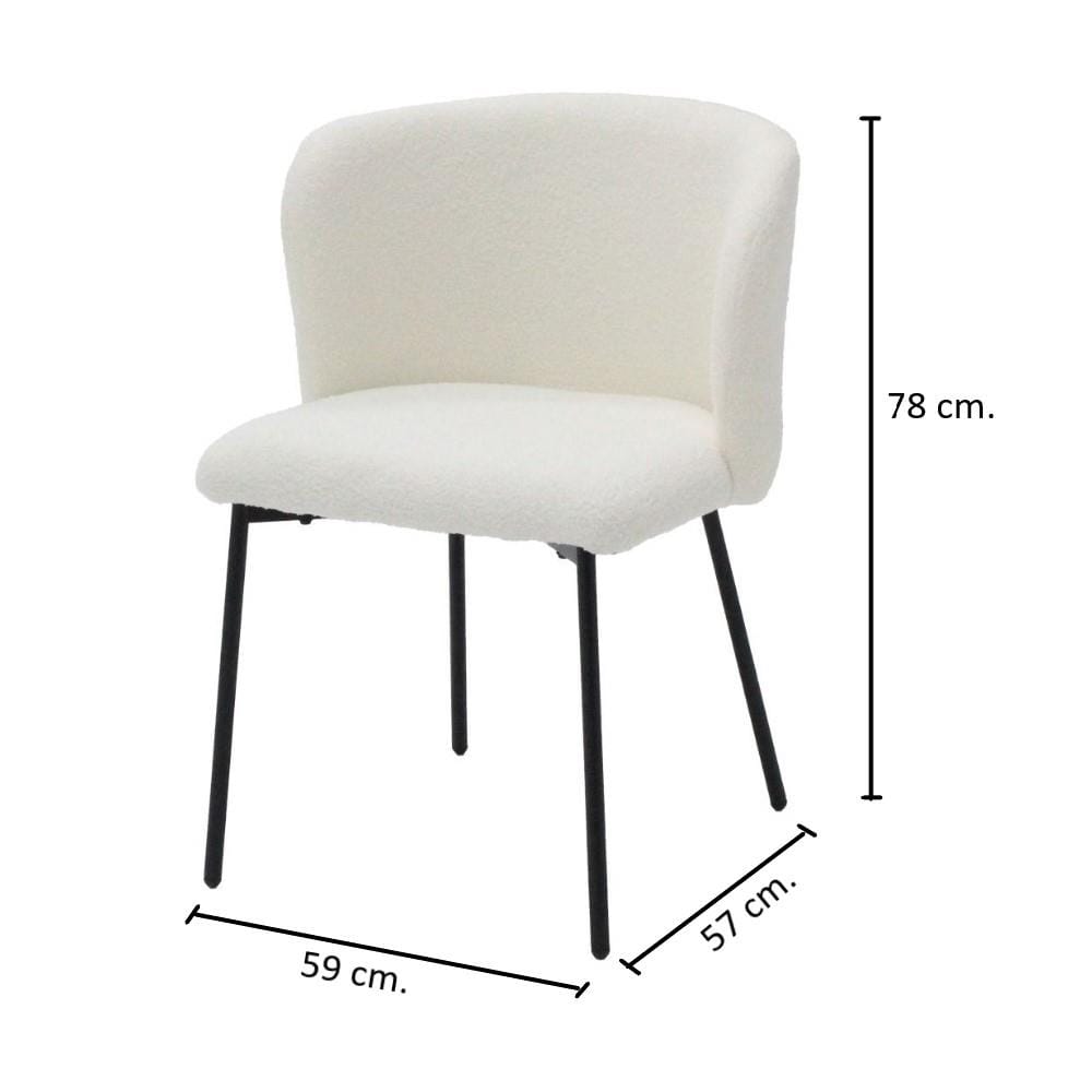 เก้าอี้ทานข้าว SB FURNITURE VALALI 19233965 สีขาว