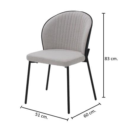 เก้าอี้ทานข้าว SB FURNITURE VORAY 19233966 สีครีม_5