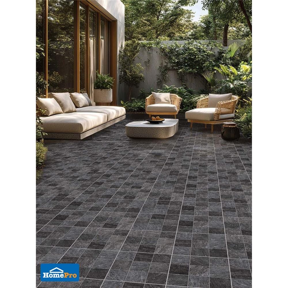 กระเบื้องพื้นพอร์ซเลน 16x16 นิ้ว COTTO โดเนคา เทาเข้ม PM 0.96 ตร.ม.
