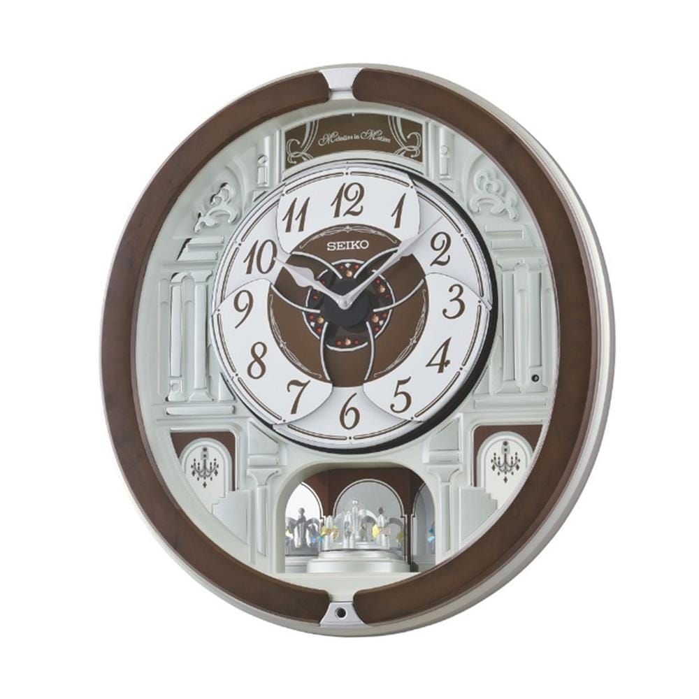 นาฬิกาแขวน SEIKO CLOCKS QXM615B 17X15 นิ้ว สีน้ำตาล