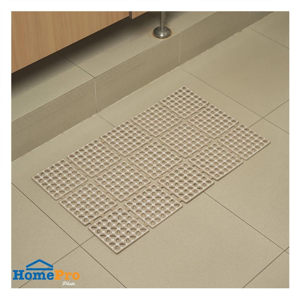 แผ่นกันลื่น HOME LIVING STYLE WAFFLE 40X66 ซม. สีกากี