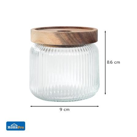 ขวดโหลแก้ว ฝาดึง 270 มล. KECH TIMBER_3
