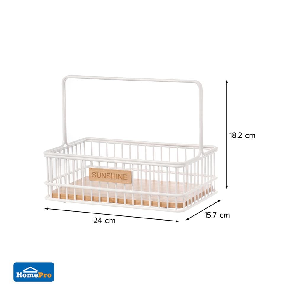 ตะกร้าผลไม้เหลี่ยม KECH SUNSHINE 15.7x24 ซม.