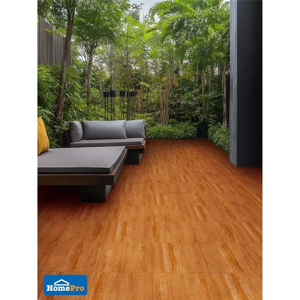 กระเบื้องพื้นพอร์ซเลน 16x16 นิ้ว COTTO เซอราโน่ น้ำตาล PM 0.96 ตร.ม.