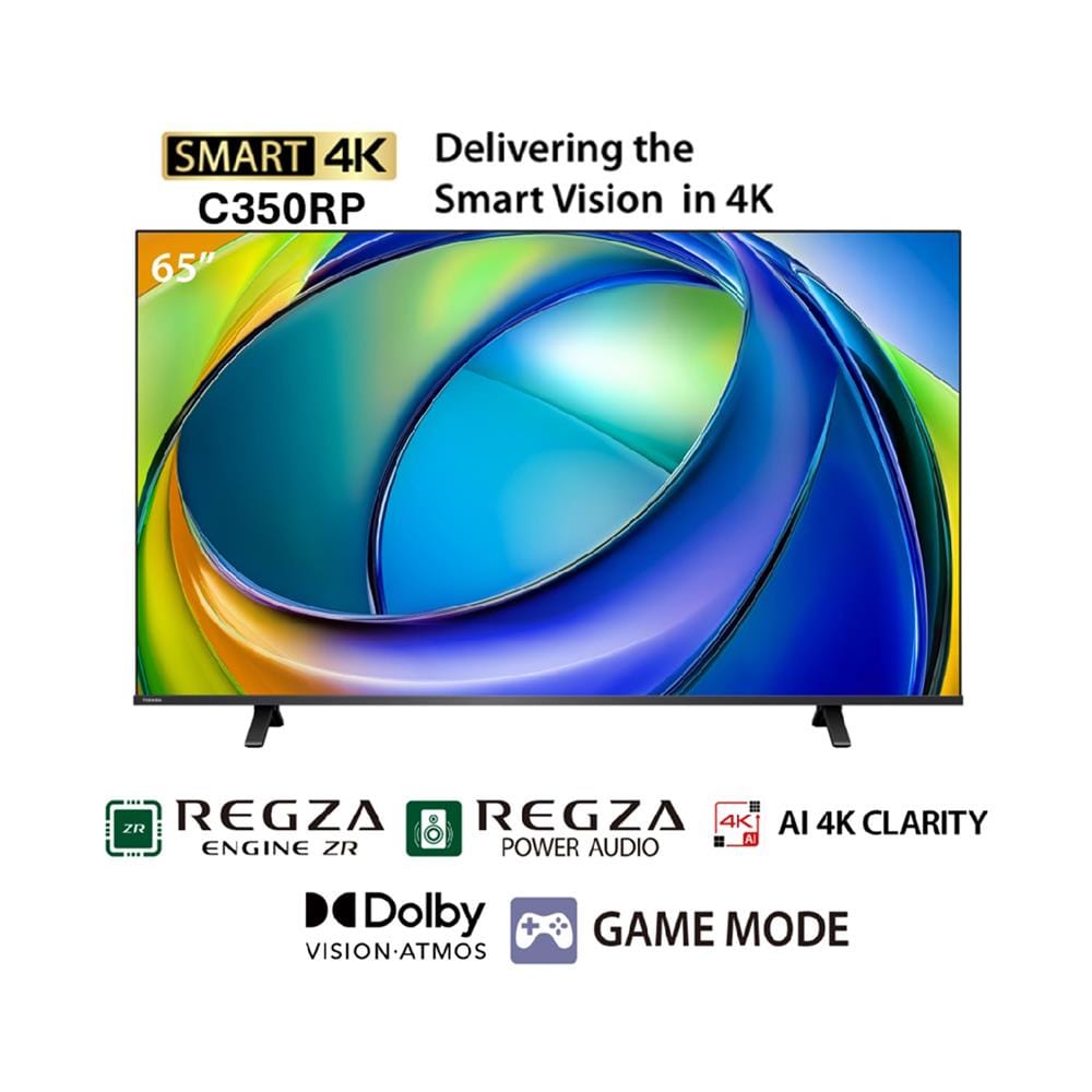 ทีวีแอลอีดี 65 นิ้ว TOSHIBA (4K, LED, VIDAA) 65C350RP