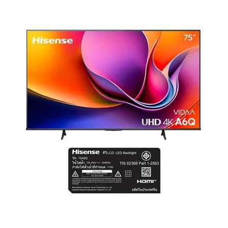 ทีวีแอลอีดี 75 นิ้ว HISENSE (4K, LED, VIDAA) 75A6Q_6