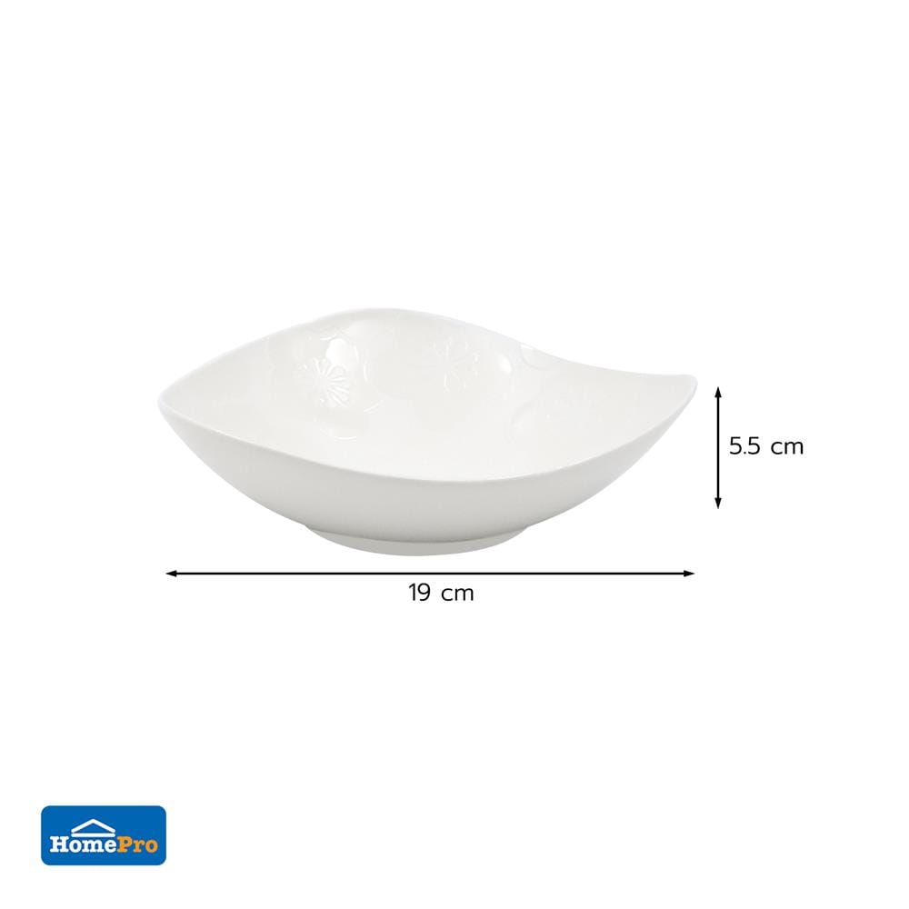 จานบัวเหลี่ยม PORCELAIN 7.5 นิ้ว KECH HANA