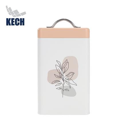 ขวดโหลเหลี่ยมฝาดึง 0.95 ลิตร KECH BUDY สีชมพู_0