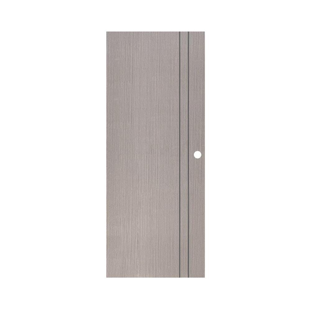 ประตูภายใน UPVC เจาะลูกบิด ECO-DOOR PE2 80x200 ซม. สีเทาอ่อน