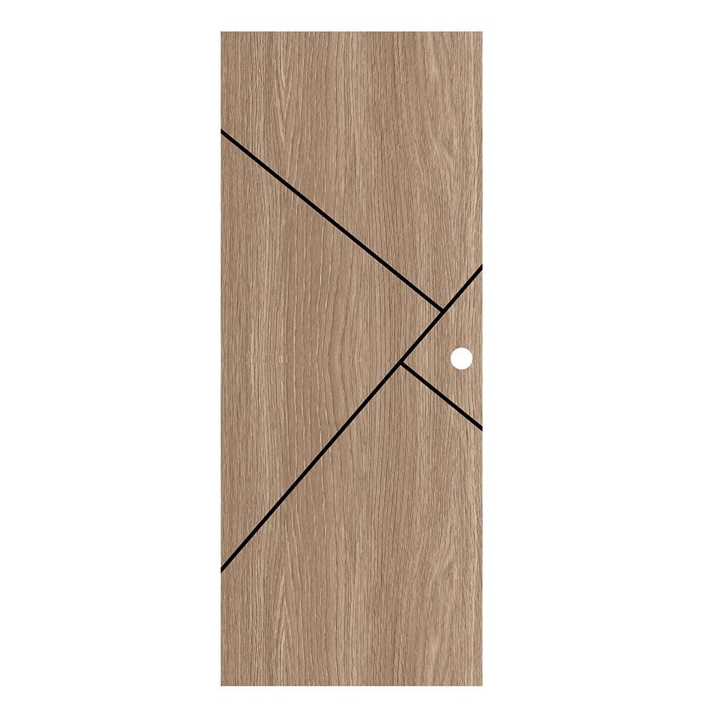 ประตูภายใน UPVC เจาะลูกบิด MODERNWOOD LMWNR012 80x200 ซม. สี BROWN WALNUT