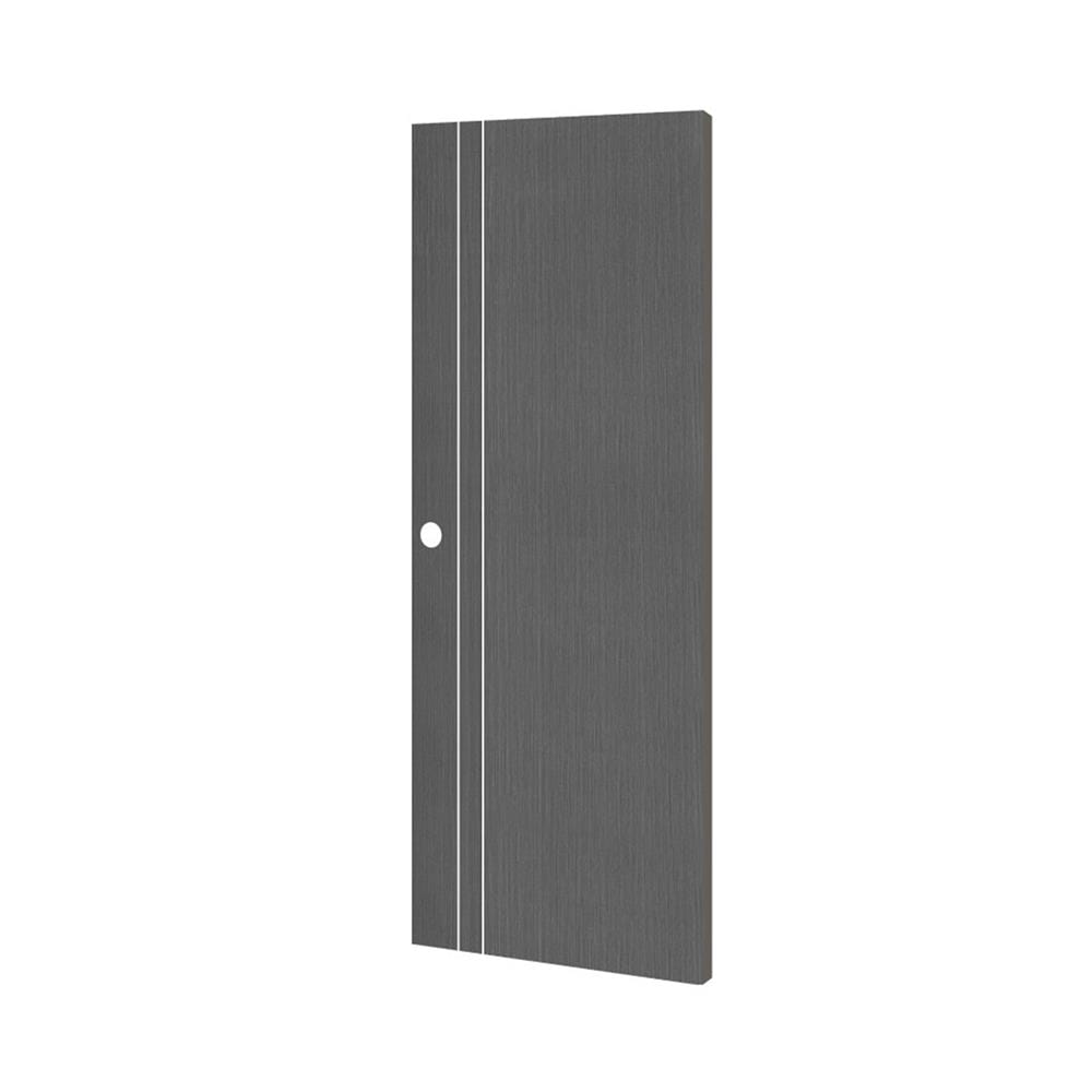 ประตูภายใน UPVC เจาะลูกบิด ECO-DOOR PE1 80x200 ซม. สีเทาเข้ม