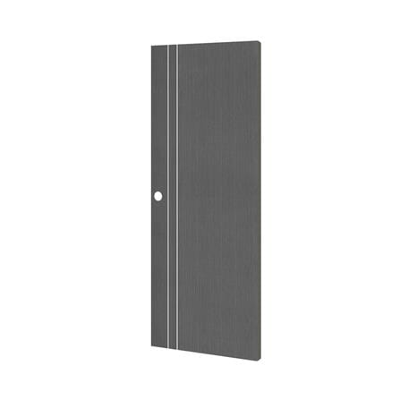 ประตูภายใน UPVC เจาะลูกบิด ECO-DOOR PE1 80x200 ซม. สีเทาเข้ม_1