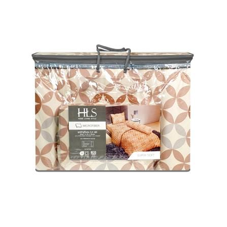 ชุดผ้าปูที่นอน 3.5 ฟุต (ชุด 4 ชิ้น) HOME LIVING STYLE MOTION สี BROWN_5