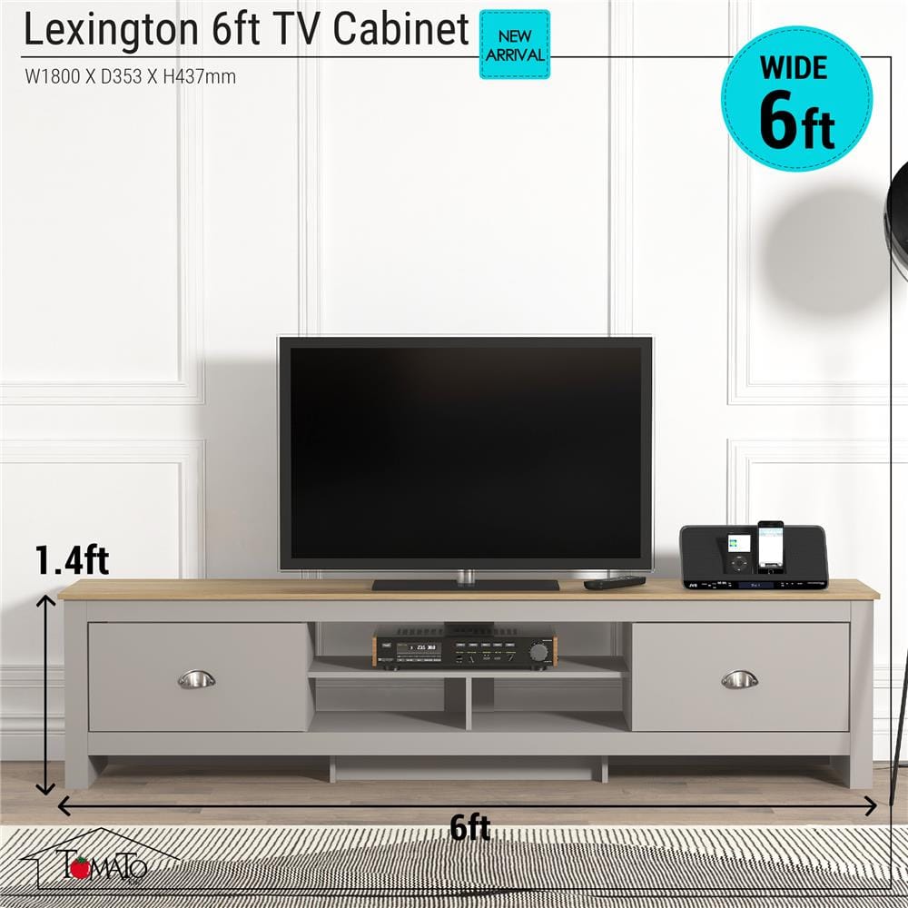 ตู้วางทีวี TOMATO HOME LEXINGTON 180 ซม. สีเทา