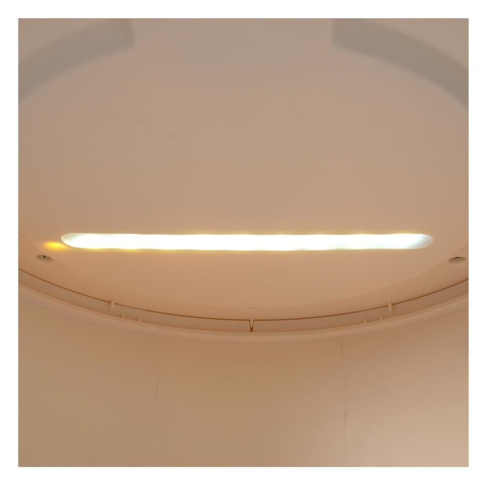 กล่องจัดเก็บเครื่องสำอาง พร้อมกระจก LED STACKO RIKA 26.5x26.5x35.5 ซม. สีขาว