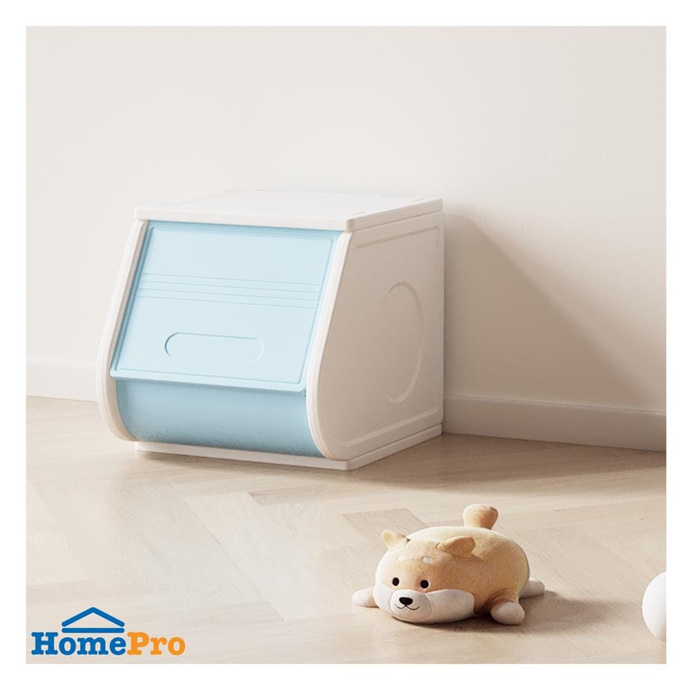 กล่องบานเปิด STACKO LITTLE-P 30x37x31 ซม. สีขาว/ฟ้า