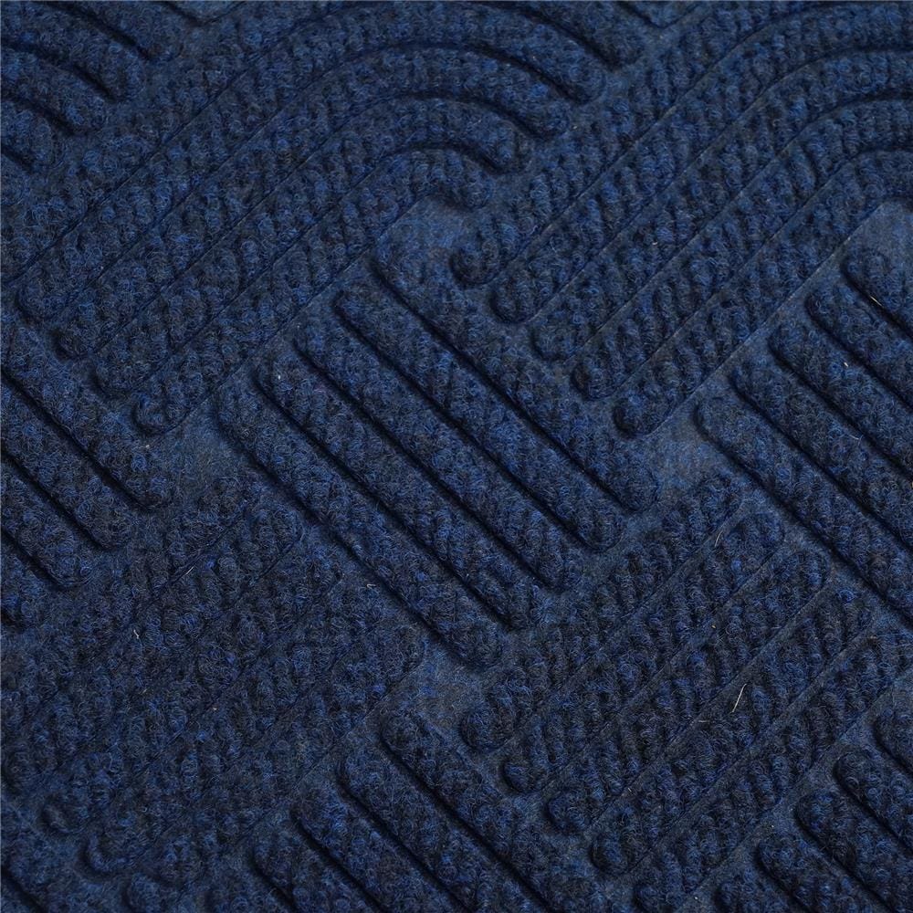 พรมเช็ดเท้าดักฝุ่น HOME LIVING STYLE SCALLOP 45x75 ซม. สีน้ำเงินเข้ม