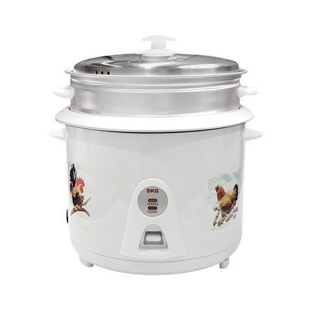 หม้อหุงข้าว MANUAL 1.8 ลิตร SKG SK-518 ลายไก่ สีขาว_0