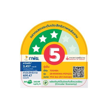 ตู้เย็น MULTI DOOR TOSHIBA GR-RF895WIA-PGTH(22) 25.1 คิว กระจกดำ_5