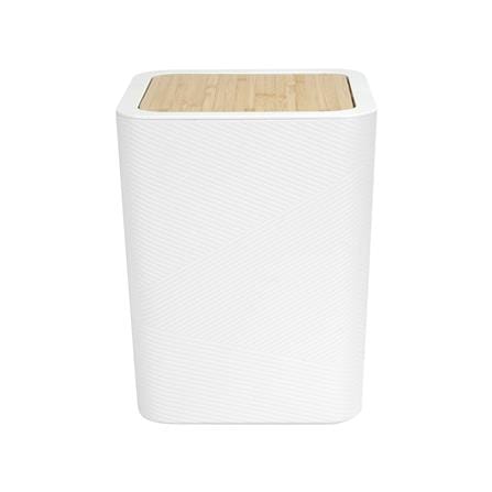ถังขยะเหลี่ยมฝาสวิง ACCO MOKU 7.5 ลิตร สีขาว_1