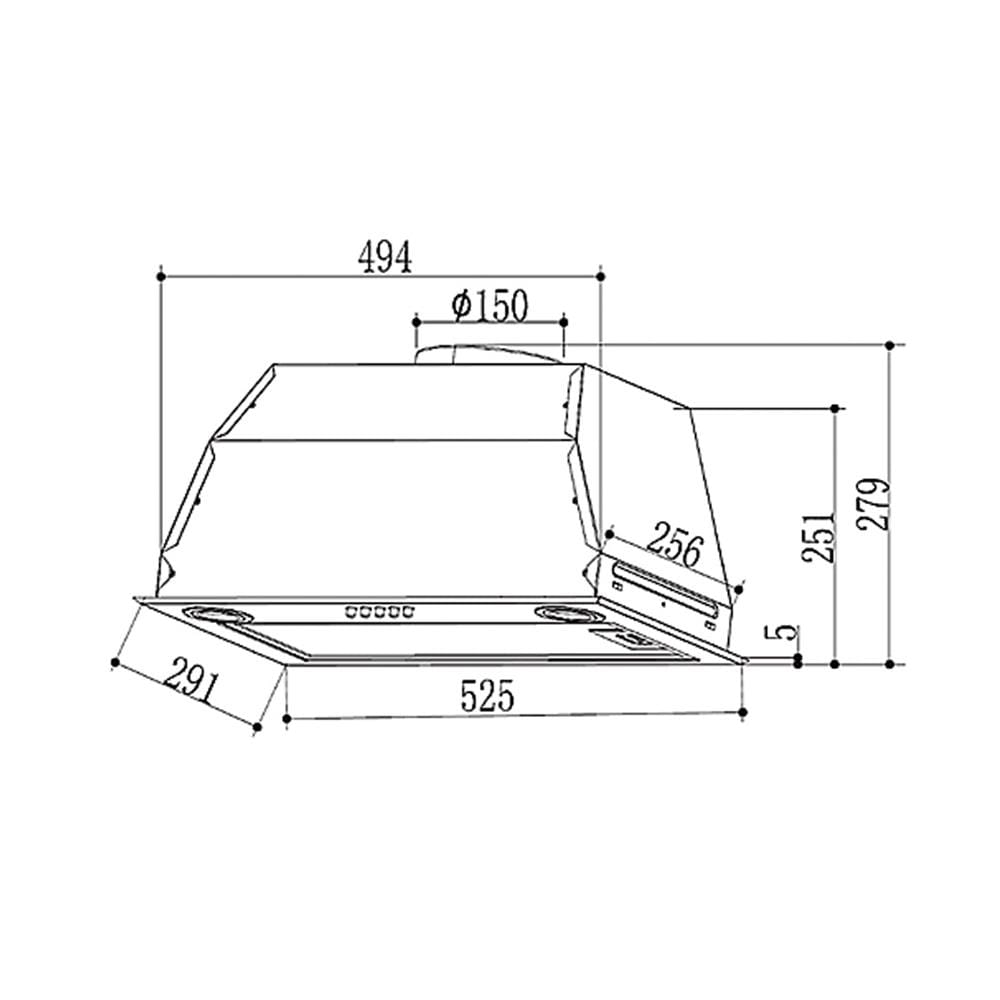 เครื่องดูดควันมาตรฐาน TEKA GFX 55 SS 60 ซม.