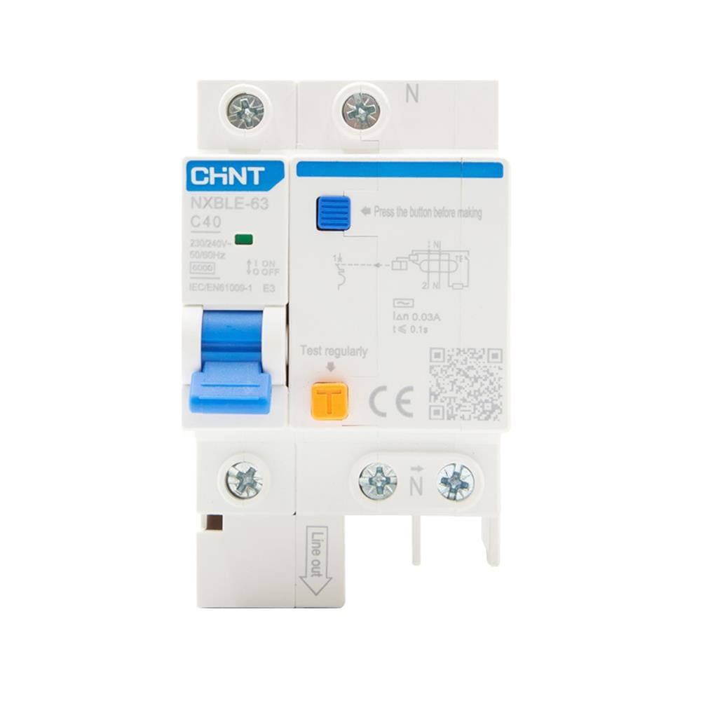 เมนเบรกเกอร์กันดูด 40 แอมป์ 1 โพล CHINT NXBLE-63