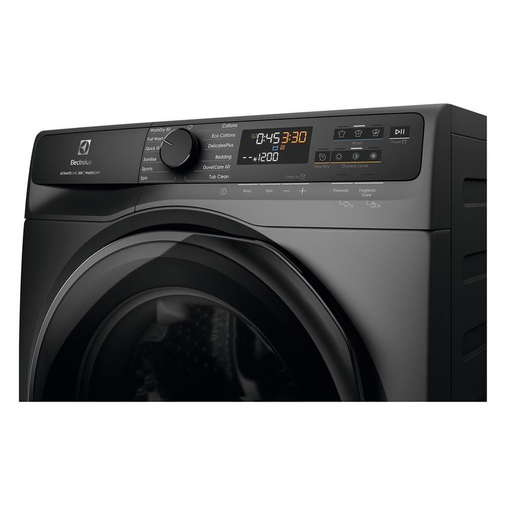 เครื่องซักอบผ้าฝาหน้าพร้อมขาตั้ง ELECTROLUX EWW1343P5SC 13/9 กก. 1400RPM อินเวอร์เตอร์ สีเทาเข้ม