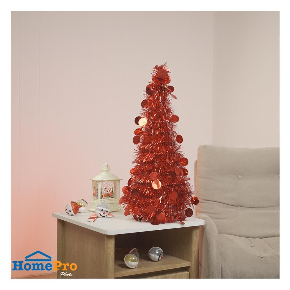 ต้นคริสต์มาสริบบิ้น HOME LIVING STYLE สูง 75 ซม. สีแดง