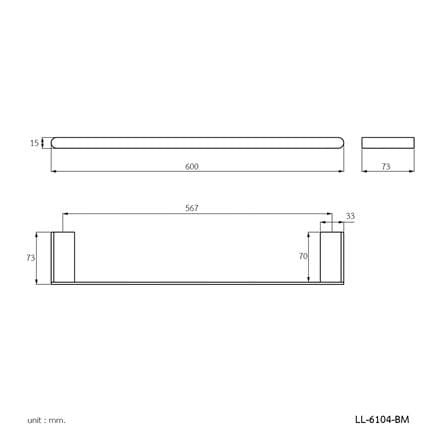 ราวแขวนผ้า WS LL-6104-BM สีดำ_2