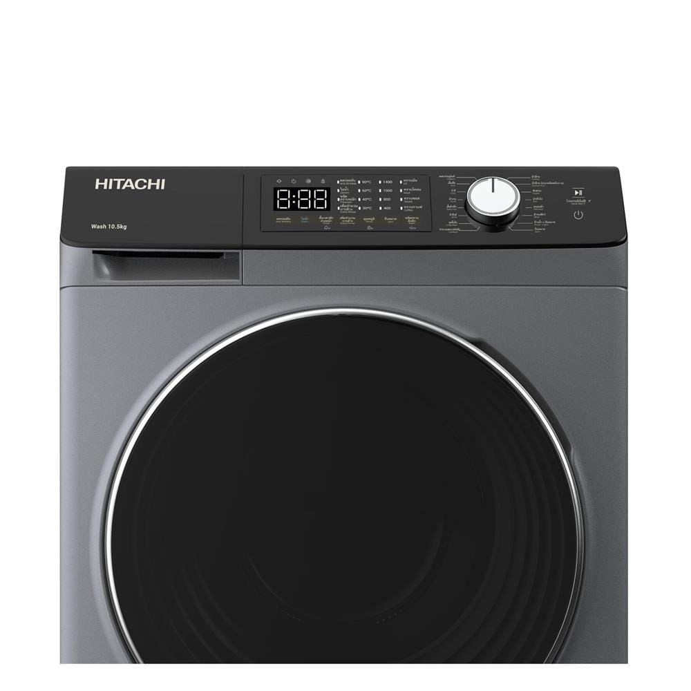 เครื่องซักผ้าฝาหน้า HITACHI BD-1054HVOS 10.5 กก. 1400RPM อินเวอร์เตอร์ สีเทา