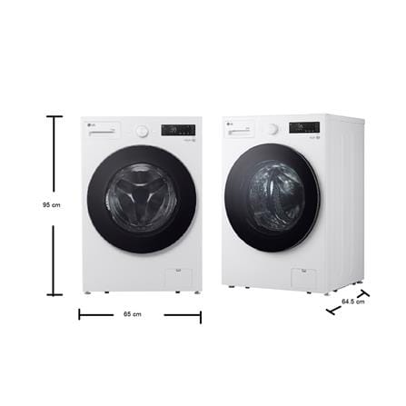 เครื่องซักอบผ้าฝาหน้า LG F2515RNEW 15/8 กก. 1100RPM อินเวอร์เตอร์ สีขาว_7