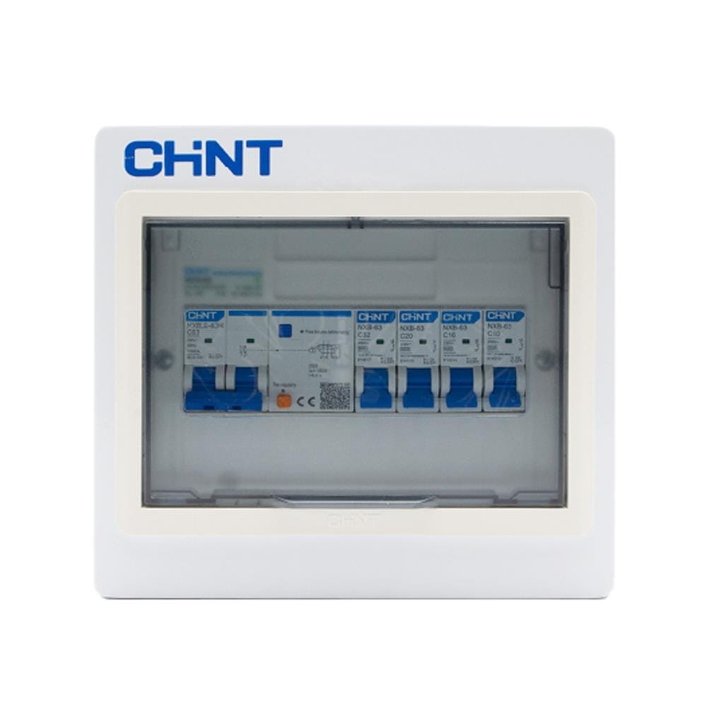 ชุดตู้คอนซูมเมอร์ยูนิต 4 ช่อง พร้อม RCBO CHINT 63 แอมป์