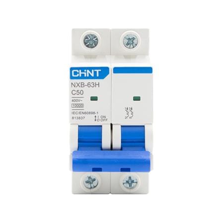 เมนเบรกเกอร์กันดูด 50 แอมป์ 2 โพล 10KA CHINT NXB-63H Curve C_0