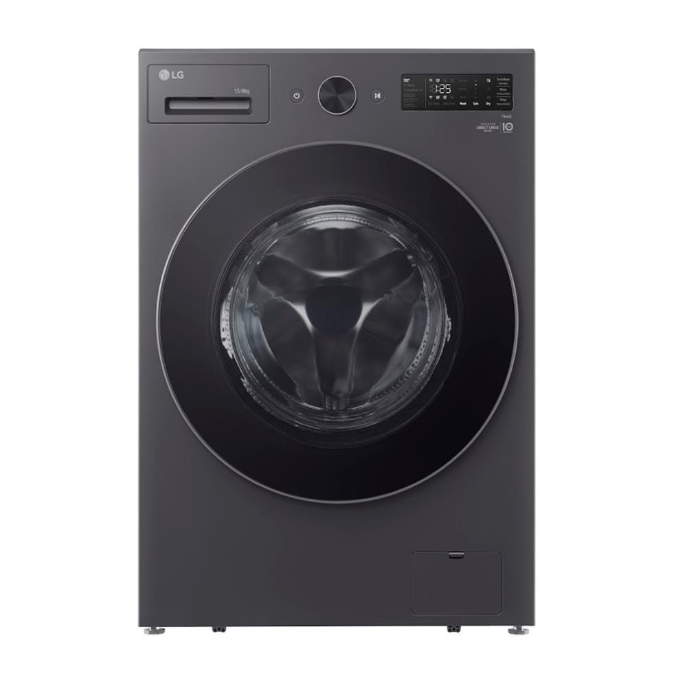 เครื่องซักอบผ้าฝาหน้า LG F2515RNEG 15/8 กก. 1100RPM อินเวอร์เตอร์ สีแกร์ไฟต์