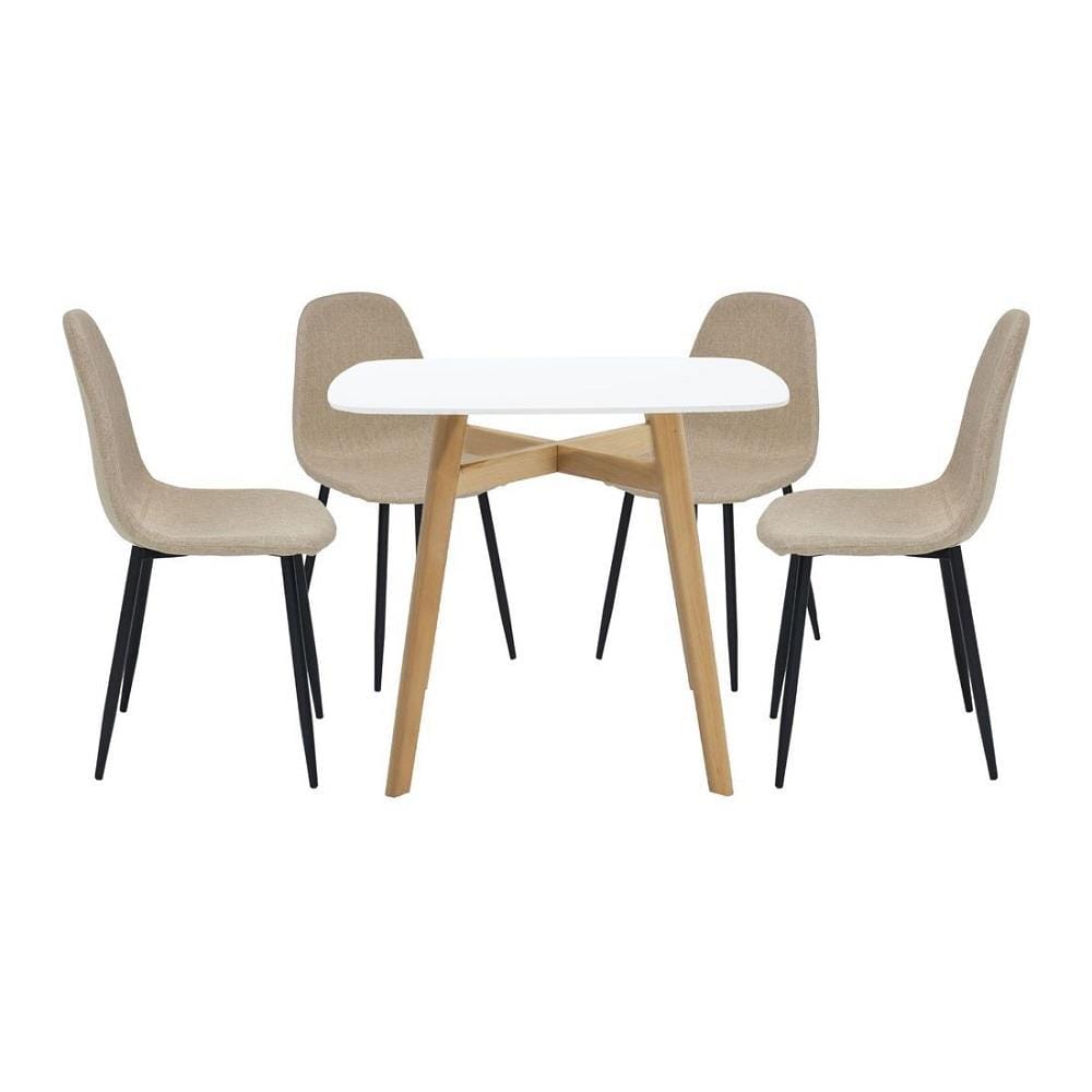 ชุดโต๊ะทานข้าว 4 ที่นั่ง SB FURNITURE JANORA&LALADA 59062991 สีขาว