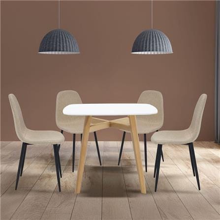 ชุดโต๊ะทานข้าว 4 ที่นั่ง SB FURNITURE JANORA&LALADA 59062991 สีขาว_3