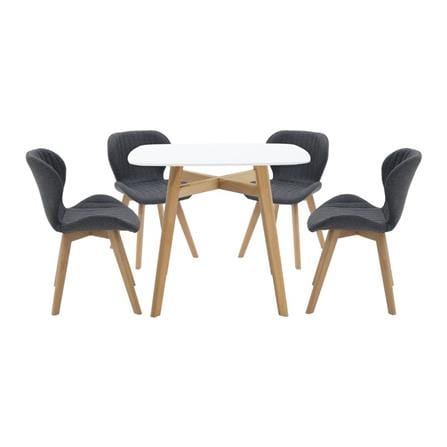 ชุดโต๊ะทานข้าว 4 ที่นั่ง SB FURNITURE JANORA-A80&YEARLING 59062989 สีขาว_0