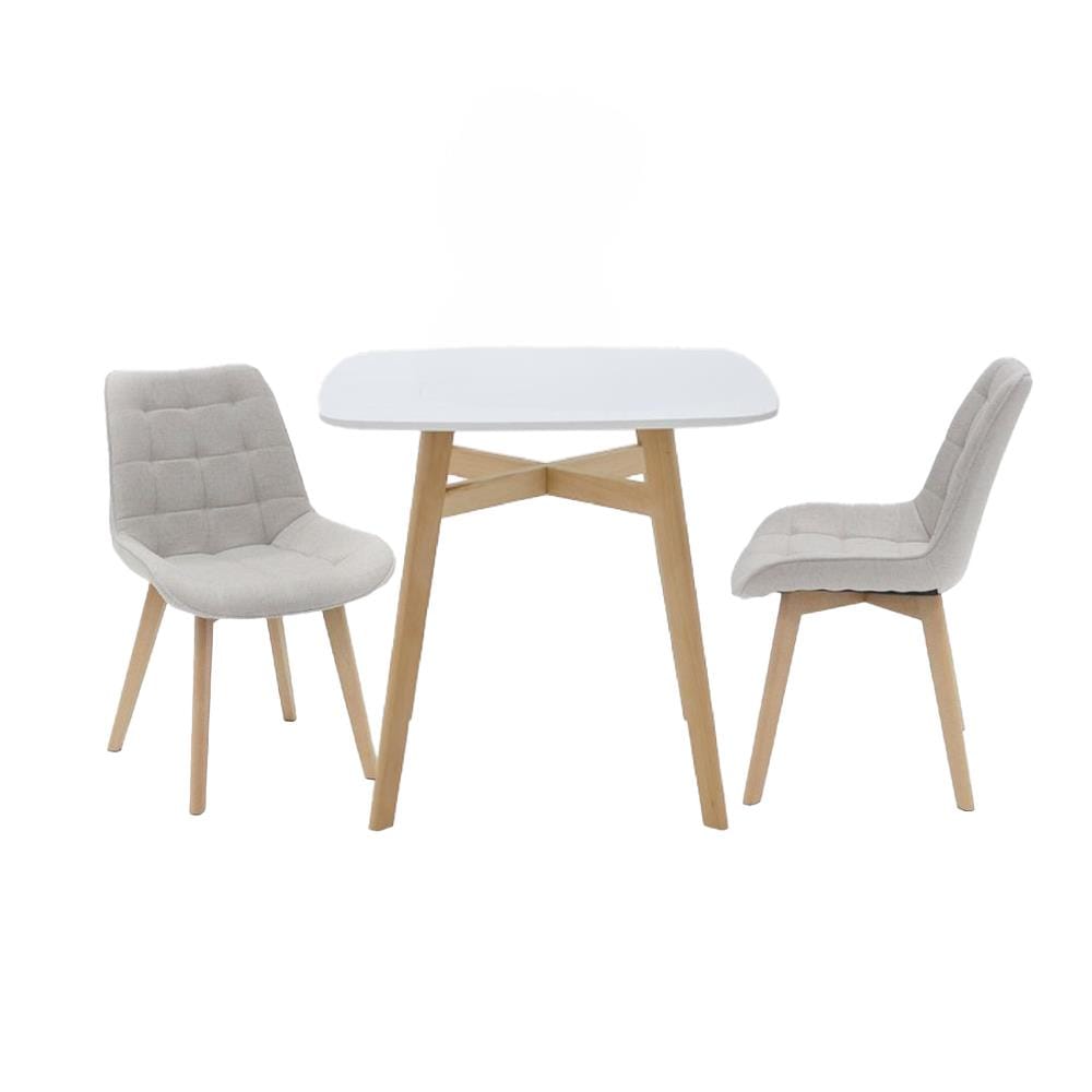 ชุดโต๊ะทานข้าว 2 ที่นั่ง SB FURNITURE JANORA-A80&YAPER 59062973 สีขาว