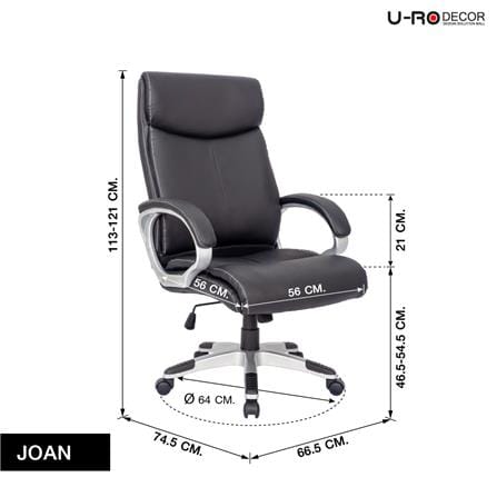 เก้าอี้สำนักงาน U-RODECOR JOAN สีดำ_14