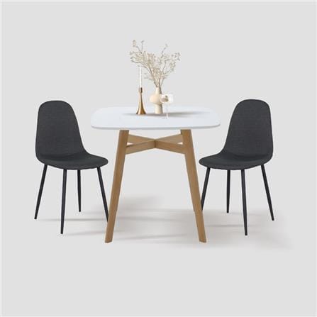 ชุดโต๊ะทานข้าว 2 ที่นั่ง SB FURNITURE JANORA&LALADA 59062980 สีขาว_5