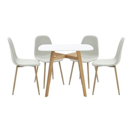 ชุดโต๊ะทานข้าว 4 ที่นั่ง SB FURNITURE JANORA-A80&LASTA 59062982 สีขาว_0