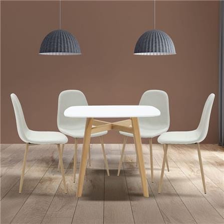 ชุดโต๊ะทานข้าว 4 ที่นั่ง SB FURNITURE JANORA-A80&LASTA 59062982 สีขาว_4