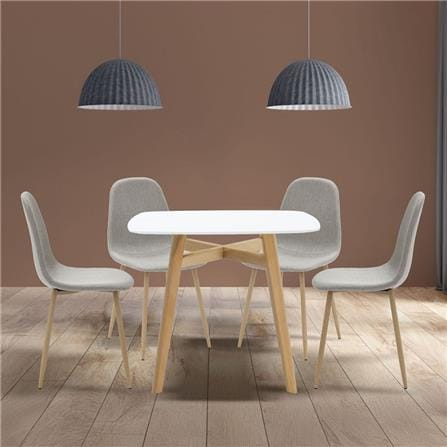 ชุดโต๊ะทานข้าว 4 ที่นั่ง SB FURNITURE JANORA-A80&LASTA 59062983 สีขาว_4