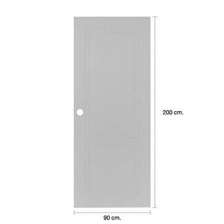 ประตูภายนอก UPVC MODERNWOOD MWN025 90x200 ซม. สีเทา_4